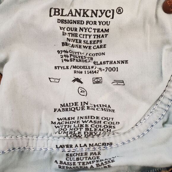 BLANKNYC Reade Patchwork Crop Skinny Denim Sz 27 - Picture 12 of 12